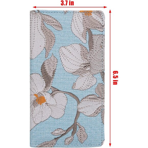 Checkbook Cover for Duplicate Checks for Women, RFID Blocking PU Leather Standar - Picture 3 of 8